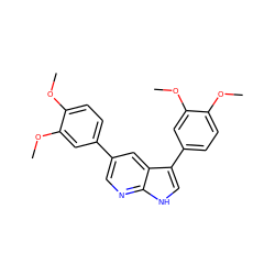 COc1ccc(-c2cnc3[nH]cc(-c4ccc(OC)c(OC)c4)c3c2)cc1OC ZINC000103225144