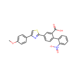 COc1ccc(-c2csc(-c3ccc(-c4ccccc4[N+](=O)[O-])c(C(=O)O)c3)n2)cc1 ZINC000205017459