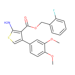 COc1ccc(-c2csc(N)c2C(=O)OCc2ccccc2F)cc1OC ZINC000096929336