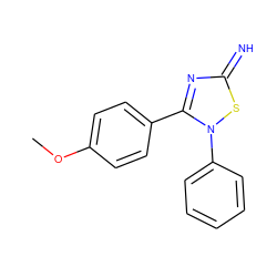 COc1ccc(-c2nc(=N)sn2-c2ccccc2)cc1 ZINC000004440891