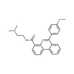 COc1ccc(-c2nc3c(C(=O)NCCN(C)C)cccc3c3ccccc23)cc1 ZINC000001647330