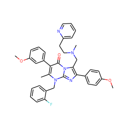 COc1ccc(-c2nc3n(Cc4ccccc4F)c(C)c(-c4cccc(OC)c4)c(=O)n3c2CN(C)CCc2ccccn2)cc1 ZINC000029468968