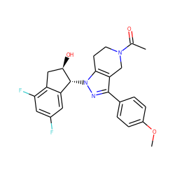 COc1ccc(-c2nn([C@@H]3c4cc(F)cc(F)c4C[C@H]3O)c3c2CN(C(C)=O)CC3)cc1 ZINC000206917420