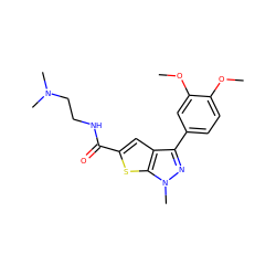 COc1ccc(-c2nn(C)c3sc(C(=O)NCCN(C)C)cc23)cc1OC ZINC000005007409