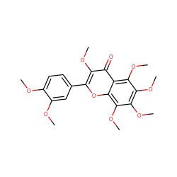 COc1ccc(-c2oc3c(OC)c(OC)c(OC)c(OC)c3c(=O)c2OC)cc1OC ZINC000001614080