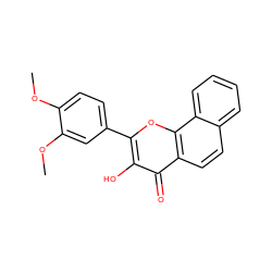 COc1ccc(-c2oc3c(ccc4ccccc43)c(=O)c2O)cc1OC ZINC000004085032