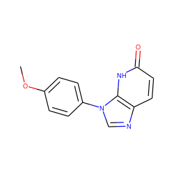 COc1ccc(-n2cnc3ccc(=O)[nH]c32)cc1 ZINC000118269316