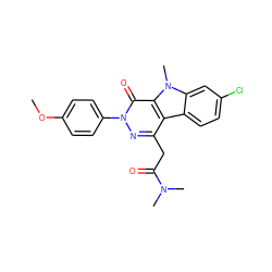 COc1ccc(-n2nc(CC(=O)N(C)C)c3c4ccc(Cl)cc4n(C)c3c2=O)cc1 ZINC000034011988