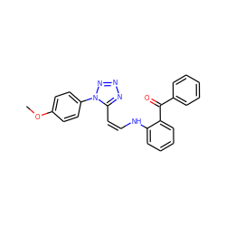 COc1ccc(-n2nnnc2/C=C\Nc2ccccc2C(=O)c2ccccc2)cc1 ZINC000101699937