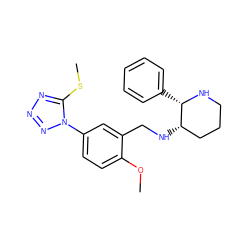 COc1ccc(-n2nnnc2SC)cc1CN[C@H]1CCCN[C@H]1c1ccccc1 ZINC000025977233