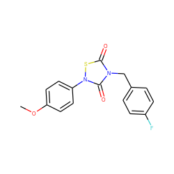 COc1ccc(-n2sc(=O)n(Cc3ccc(F)cc3)c2=O)cc1 ZINC000084670090