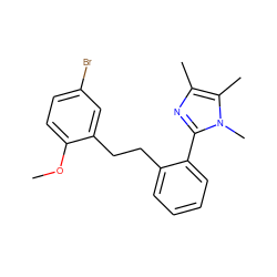 COc1ccc(Br)cc1CCc1ccccc1-c1nc(C)c(C)n1C ZINC000027195488