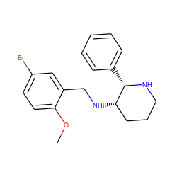 COc1ccc(Br)cc1CN[C@H]1CCCN[C@H]1c1ccccc1 ZINC000022938135