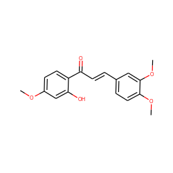 COc1ccc(C(=O)/C=C/c2ccc(OC)c(OC)c2)c(O)c1 ZINC000004029960