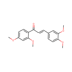COc1ccc(C(=O)/C=C/c2ccc(OC)c(OC)c2)c(OC)c1 ZINC000004045903