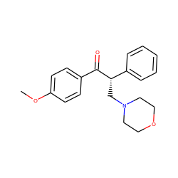 COc1ccc(C(=O)[C@@H](CN2CCOCC2)c2ccccc2)cc1 ZINC000019642006