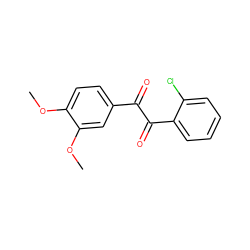 COc1ccc(C(=O)C(=O)c2ccccc2Cl)cc1OC ZINC000002384868