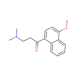 COc1ccc(C(=O)CCN(C)C)c2ccccc12 ZINC000001628191