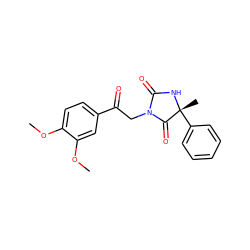 COc1ccc(C(=O)CN2C(=O)N[C@](C)(c3ccccc3)C2=O)cc1OC ZINC000002626970