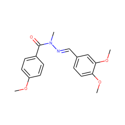 COc1ccc(C(=O)N(C)/N=C/c2ccc(OC)c(OC)c2)cc1 ZINC000095555937