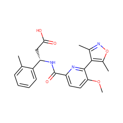 COc1ccc(C(=O)N[C@@H](CC(=O)O)c2ccccc2C)nc1-c1c(C)noc1C ZINC000203894394