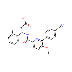 COc1ccc(C(=O)N[C@@H](CC(=O)O)c2ccccc2C)nc1-c1ccc(C#N)cc1 ZINC000261159252