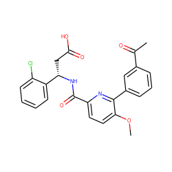 COc1ccc(C(=O)N[C@@H](CC(=O)O)c2ccccc2Cl)nc1-c1cccc(C(C)=O)c1 ZINC000261107365