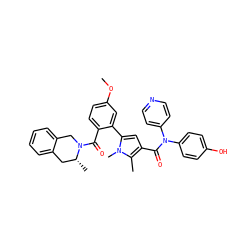 COc1ccc(C(=O)N2Cc3ccccc3C[C@H]2C)c(-c2cc(C(=O)N(c3ccncc3)c3ccc(O)cc3)c(C)n2C)c1 ZINC000261126385