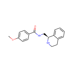 COc1ccc(C(=O)NC[C@@H]2NCCc3ccccc32)cc1 ZINC000262485828