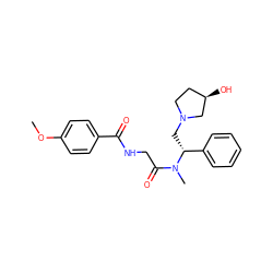 COc1ccc(C(=O)NCC(=O)N(C)[C@H](CN2CC[C@@H](O)C2)c2ccccc2)cc1 ZINC000028124114