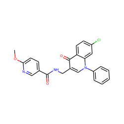 COc1ccc(C(=O)NCc2cn(-c3ccccc3)c3cc(Cl)ccc3c2=O)cn1 ZINC000096170125