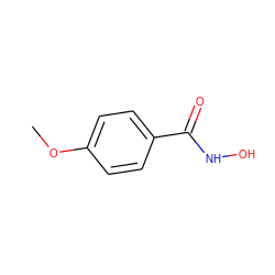 COc1ccc(C(=O)NO)cc1 ZINC000001446474