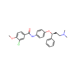 COc1ccc(C(=O)Nc2ccc(O[C@@H](CCN(C)C)c3ccccc3)cc2)cc1Cl ZINC000169345077