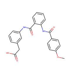 COc1ccc(C(=O)Nc2ccccc2C(=O)Nc2cccc(CC(=O)O)c2)cc1 ZINC000299863776