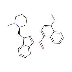 COc1ccc(C(=O)c2cn(C[C@@H]3CCCCN3C)c3ccccc23)c2ccccc12 ZINC000013672804