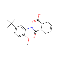 COc1ccc(C(C)(C)C)cc1NC(=O)[C@H]1CC=CC[C@H]1C(=O)O ZINC000000268425