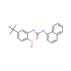 COc1ccc(C(C)(C)C)cc1NC(=O)Nc1cccc2ccccc12 ZINC000040412216