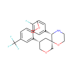 COc1ccc(C(F)(F)F)cc1[C@H]1COC[C@@]2(C1)OCCN[C@H]2c1ccc(F)cc1 ZINC000026566566