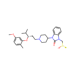 COc1ccc(C)c(O[C@@H](CCN2CCC(n3c(=O)n(C[S@@+](C)[O-])c4ccccc43)CC2)C(C)C)c1 ZINC000028874864