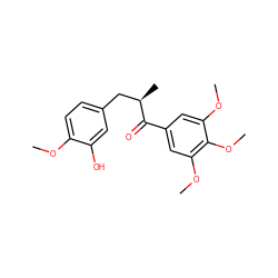 COc1ccc(C[C@@H](C)C(=O)c2cc(OC)c(OC)c(OC)c2)cc1O ZINC000013607911