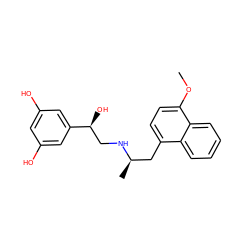 COc1ccc(C[C@@H](C)NC[C@H](O)c2cc(O)cc(O)c2)c2ccccc12 ZINC000072110126