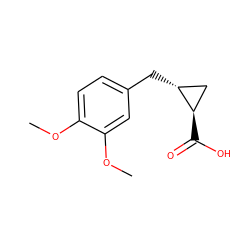 COc1ccc(C[C@@H]2C[C@H]2C(=O)O)cc1OC ZINC000259256793