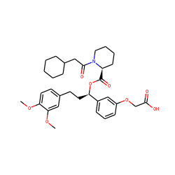 COc1ccc(CC[C@@H](OC(=O)[C@@H]2CCCCN2C(=O)CC2CCCCC2)c2cccc(OCC(=O)O)c2)cc1OC ZINC000473115248