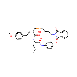 COc1ccc(CC[C@H](C[P@](=O)(O)CCCCN2C(=O)c3ccccc3C2=O)C(=O)N[C@@H](CC(C)C)C(=O)Nc2ccccc2)cc1 ZINC000026968272
