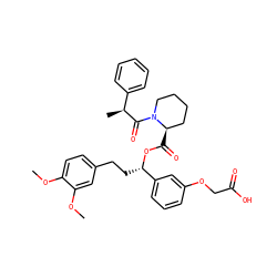 COc1ccc(CC[C@H](OC(=O)[C@@H]2CCCCN2C(=O)[C@@H](C)c2ccccc2)c2cccc(OCC(=O)O)c2)cc1OC ZINC000034799731