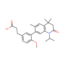 COc1ccc(CCC(=O)O)cc1-c1cc2c(cc1C)C(C)(C)CC(=O)N2C(C)C ZINC000028952263