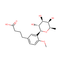 COc1ccc(CCCC(=O)O)cc1[C@@H]1O[C@H](C)[C@H](O)[C@H](O)[C@H]1O ZINC000004632969