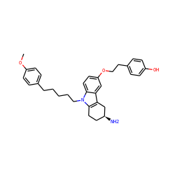 COc1ccc(CCCCCn2c3c(c4cc(OCCc5ccc(O)cc5)ccc42)C[C@@H](N)CC3)cc1 ZINC000049068702