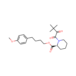 COc1ccc(CCCCOC(=O)[C@@H]2CCCCN2C(=O)C(=O)C(C)(C)C)cc1 ZINC000029470257