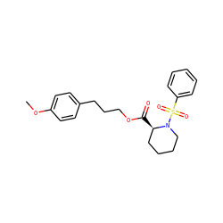 COc1ccc(CCCOC(=O)[C@@H]2CCCCN2S(=O)(=O)c2ccccc2)cc1 ZINC000013441796